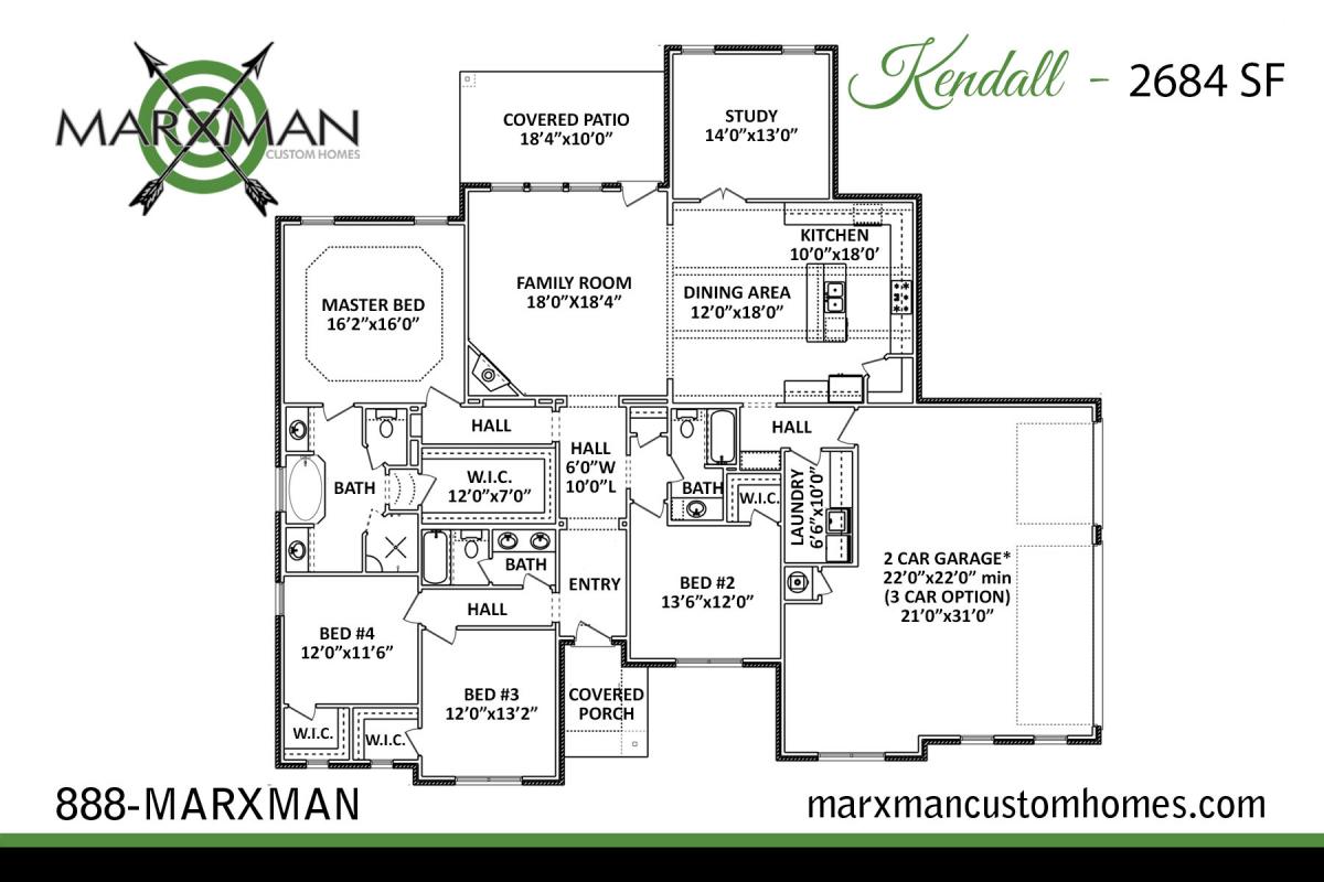 The Kendall Floor Plan MARXMAN HOMES